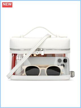 Clear Crossbody Bag Vegan Leather Stadium Approved Purse Concert